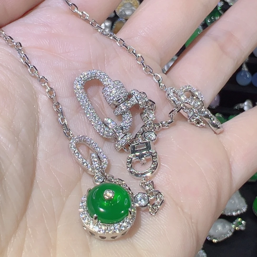 玛瑙/玉髓银S925镶嵌颈饰