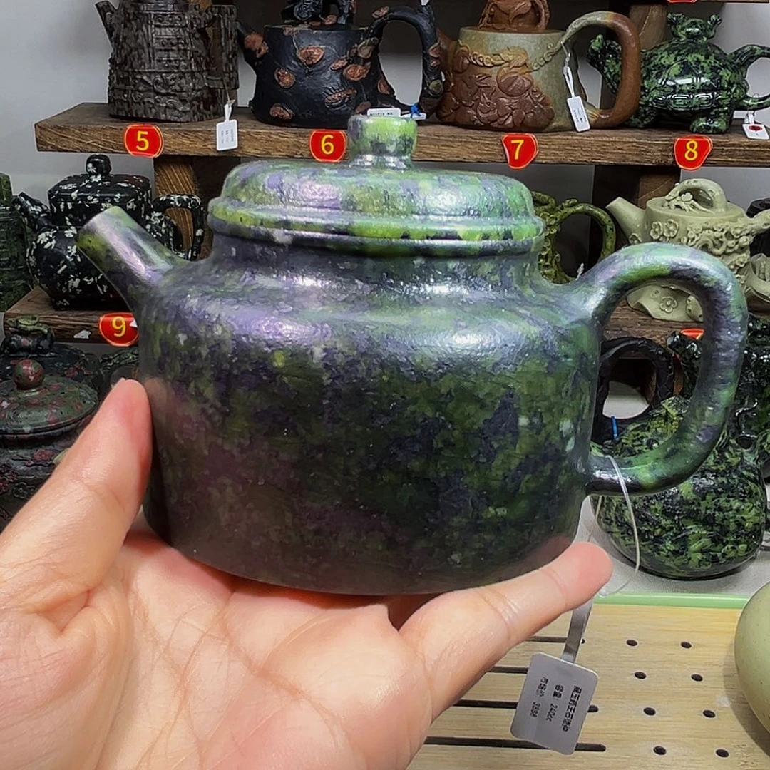 杨***士石材藏玉药王石德钟壶