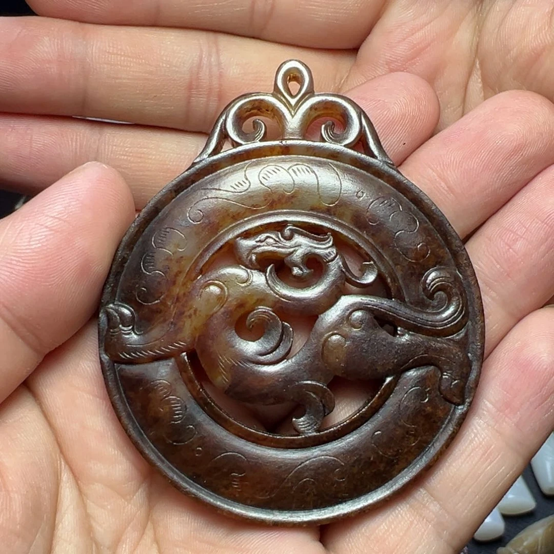 和田玉颈饰未镶嵌紫**歌