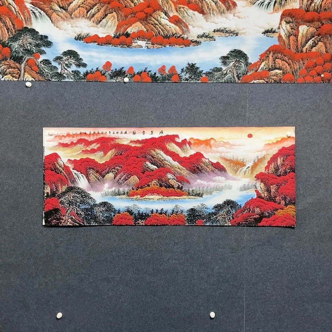 国画小六尺山水一副