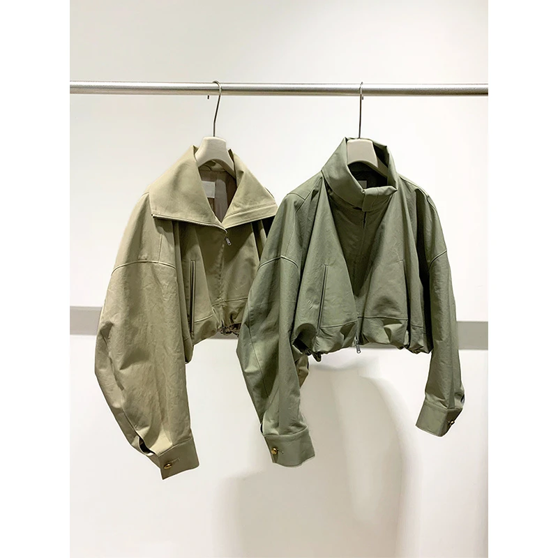 巨好看！上身绝美！今年流行爆款独特好看百搭短款设计感夹克外套女