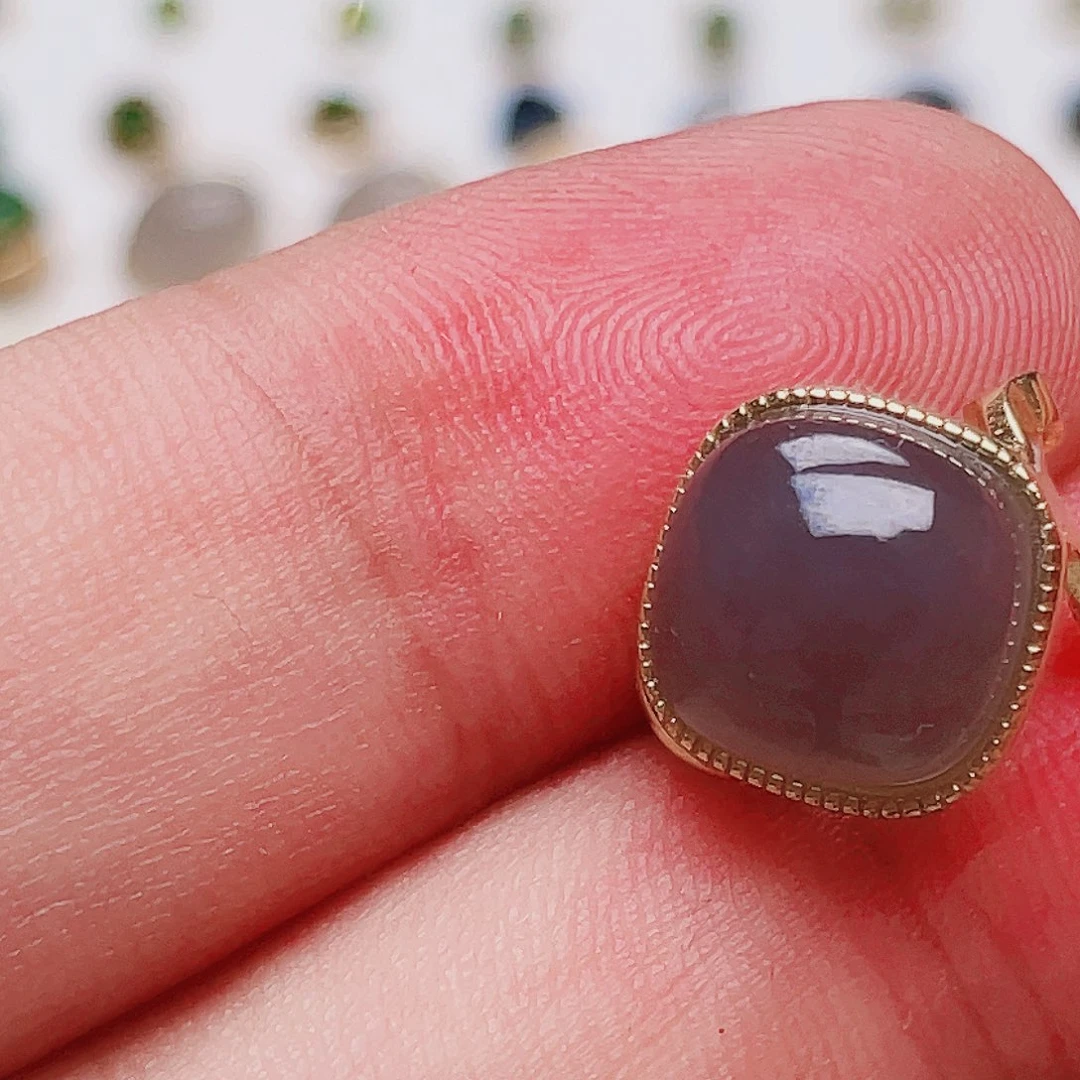 思***。和田玉银S925镶嵌耳饰