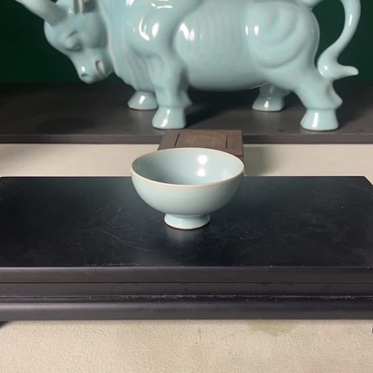 青焱汝瓷高足碗杯微瑕福利利