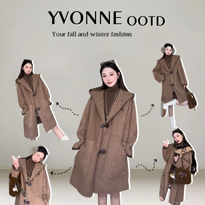 YVONNE买手店  /奢调私服 「秀场线」100斜纹澳毛手工双面呢大衣
