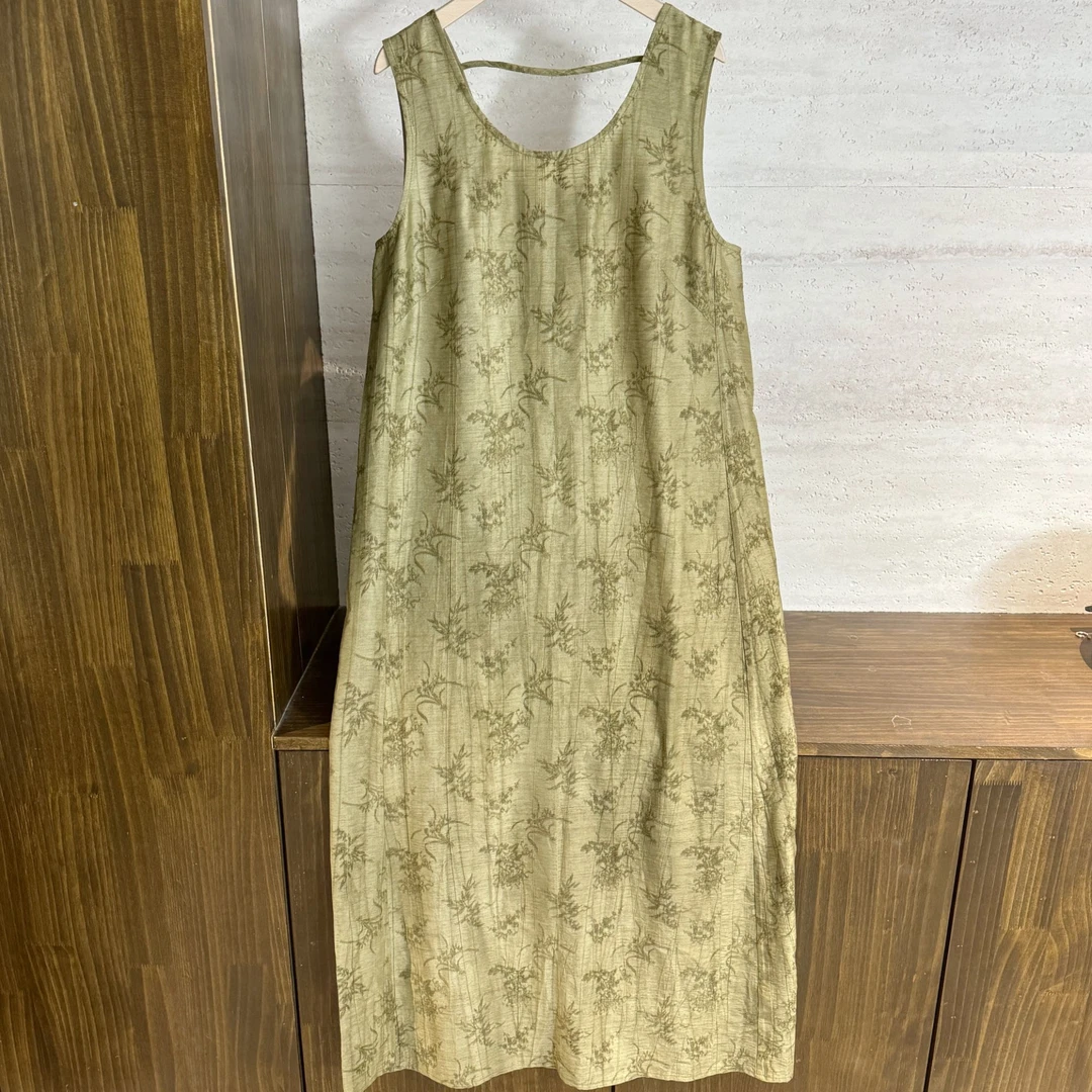 KEKE【夏夜花语】新中式碎花显瘦连衣裙夏季百搭气质无袖背心裙