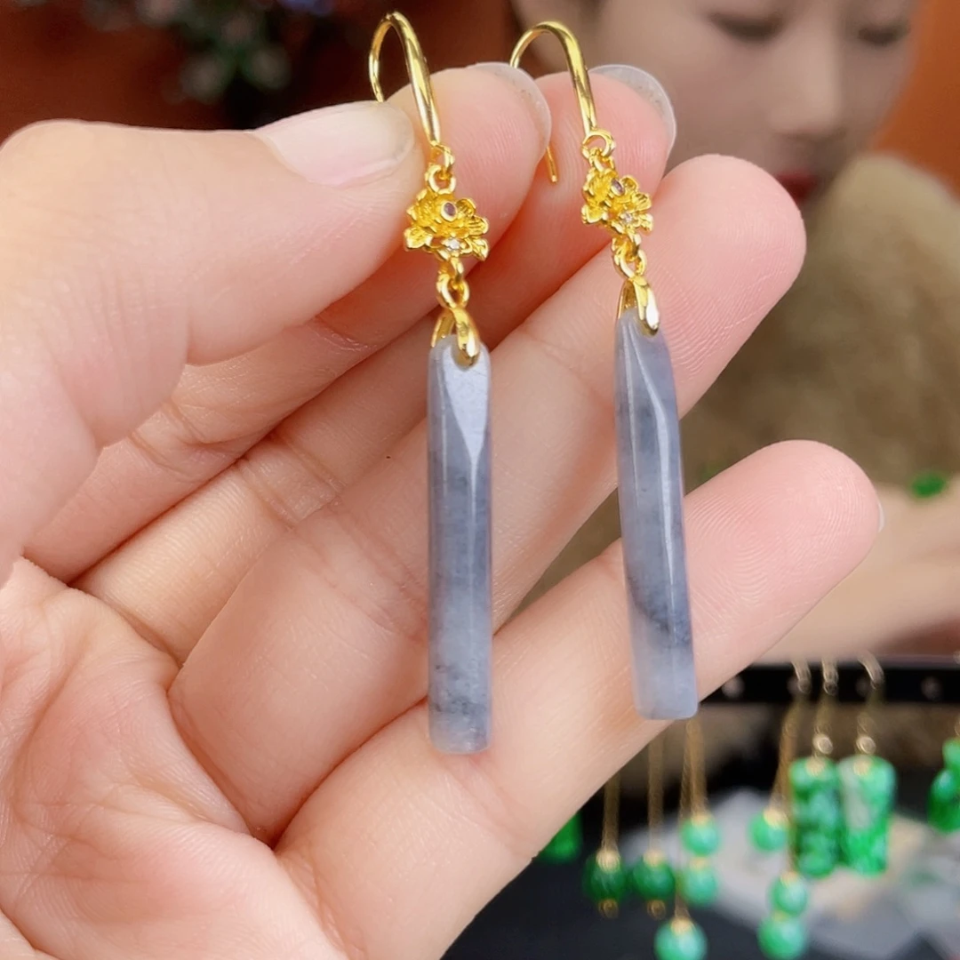 翡翠未镶嵌耳饰饰品