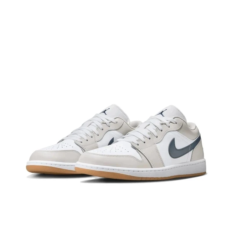 tg耐克NIKE商场同款AJ1男子经典低帮白灰运动休闲鞋553558146