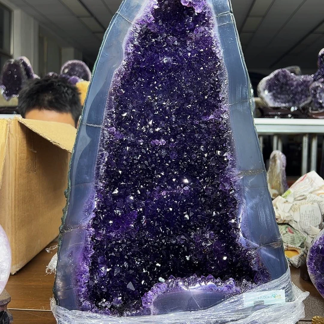 紫晶摆件未镶嵌天然水晶摆件