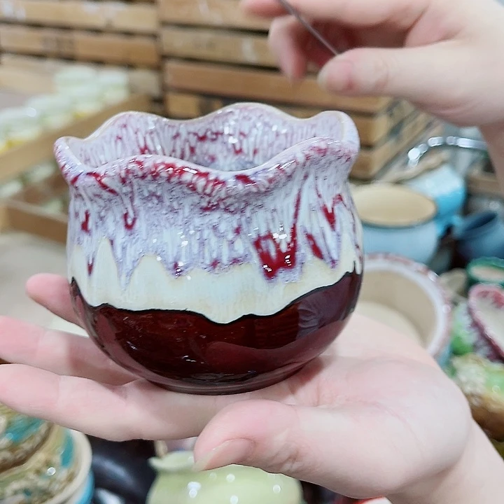 有孔，凑10元包邮陶瓷花盆发货！