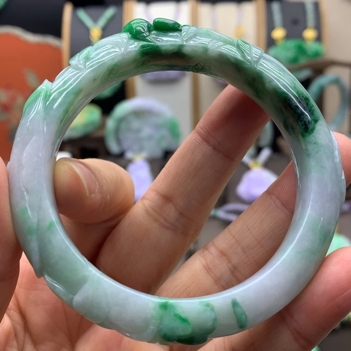 翡翠未镶嵌手链翡翠手镯56