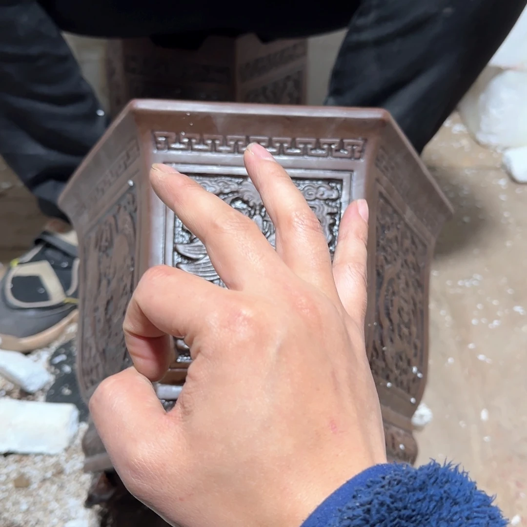 紫砂花盆口径27 23高度21