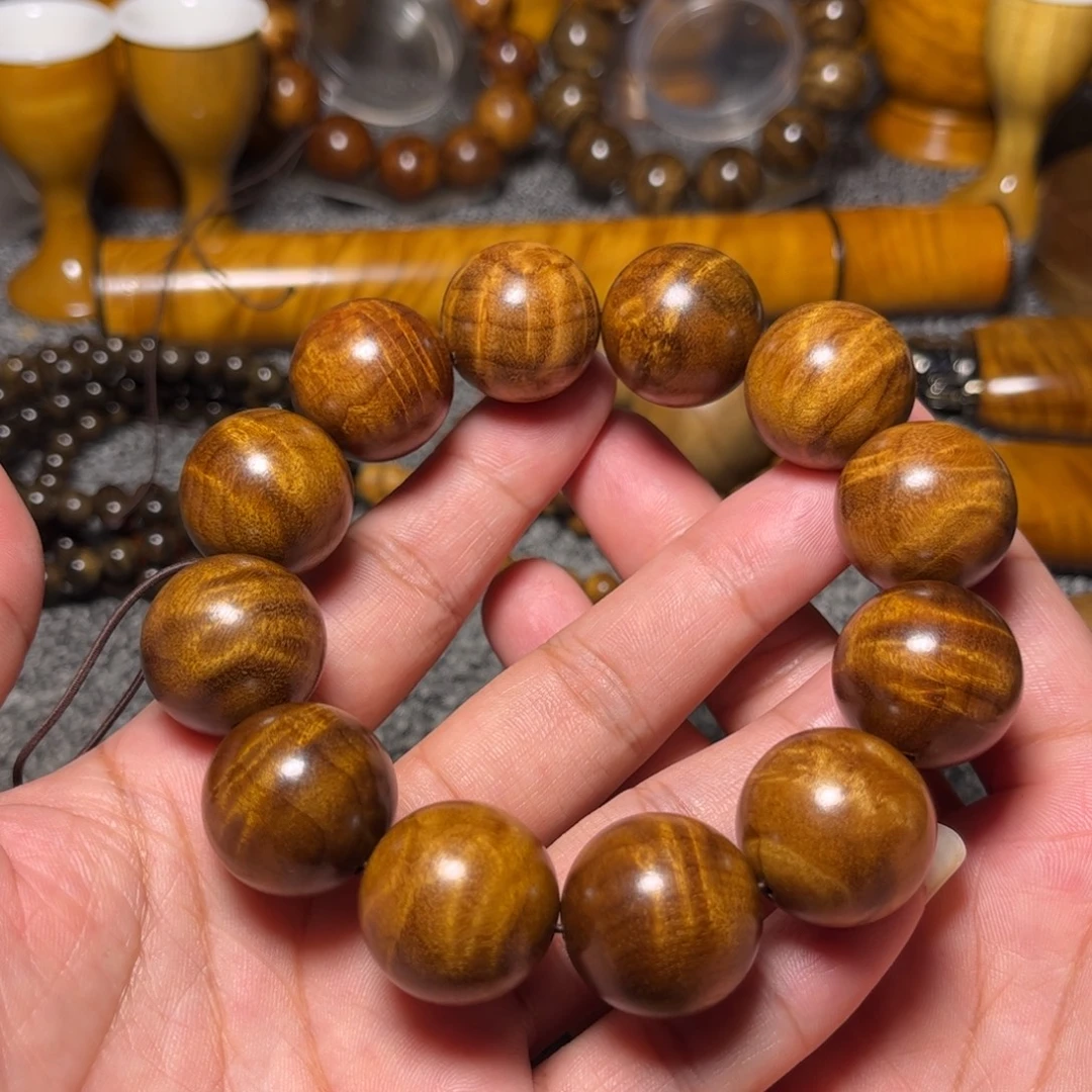 金丝楠枯木佛珠手链2.0