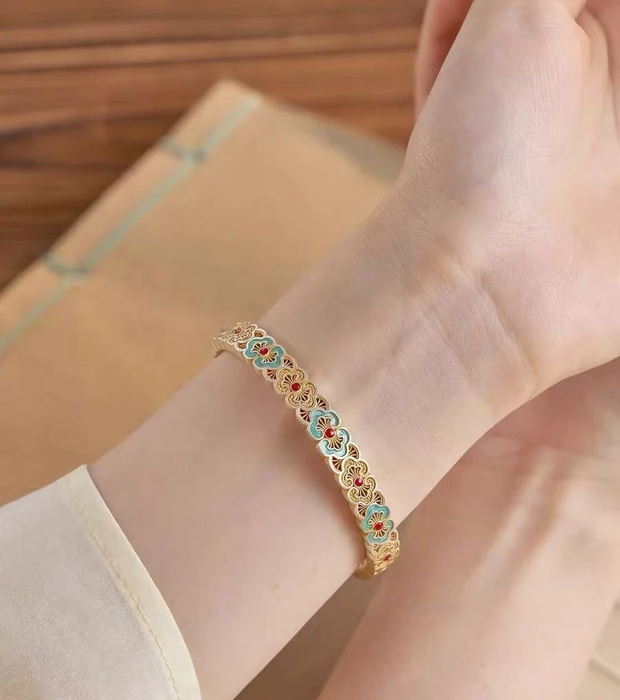 0099珐琅彩手工精品手镯0099（无礼盒）