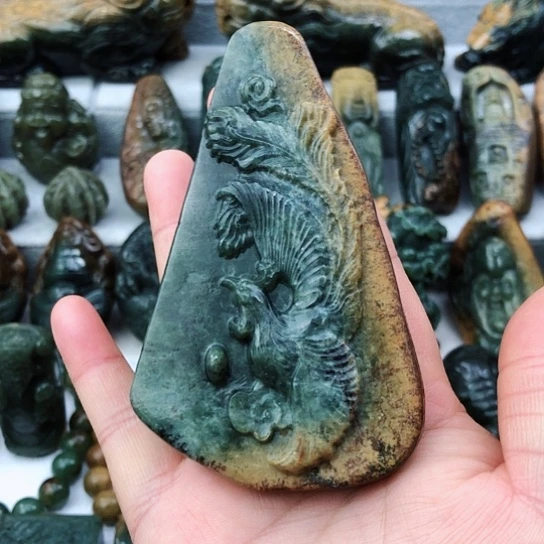 岫岩河磨玉（透闪石质玉）未镶嵌把件