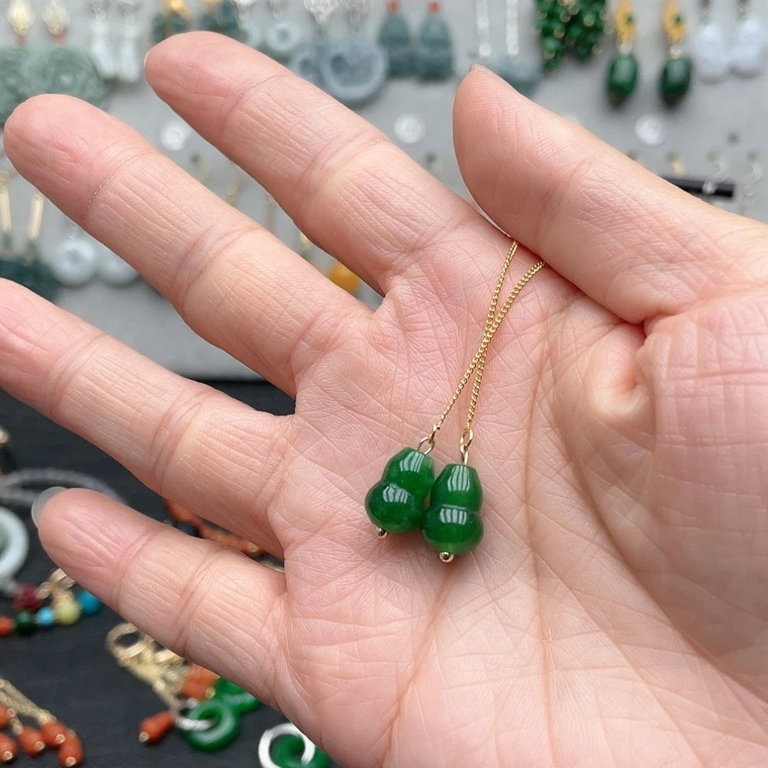 翡翠合金耳饰 0017