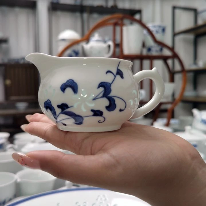 瓷手绘凤竹公道杯一个景德镇