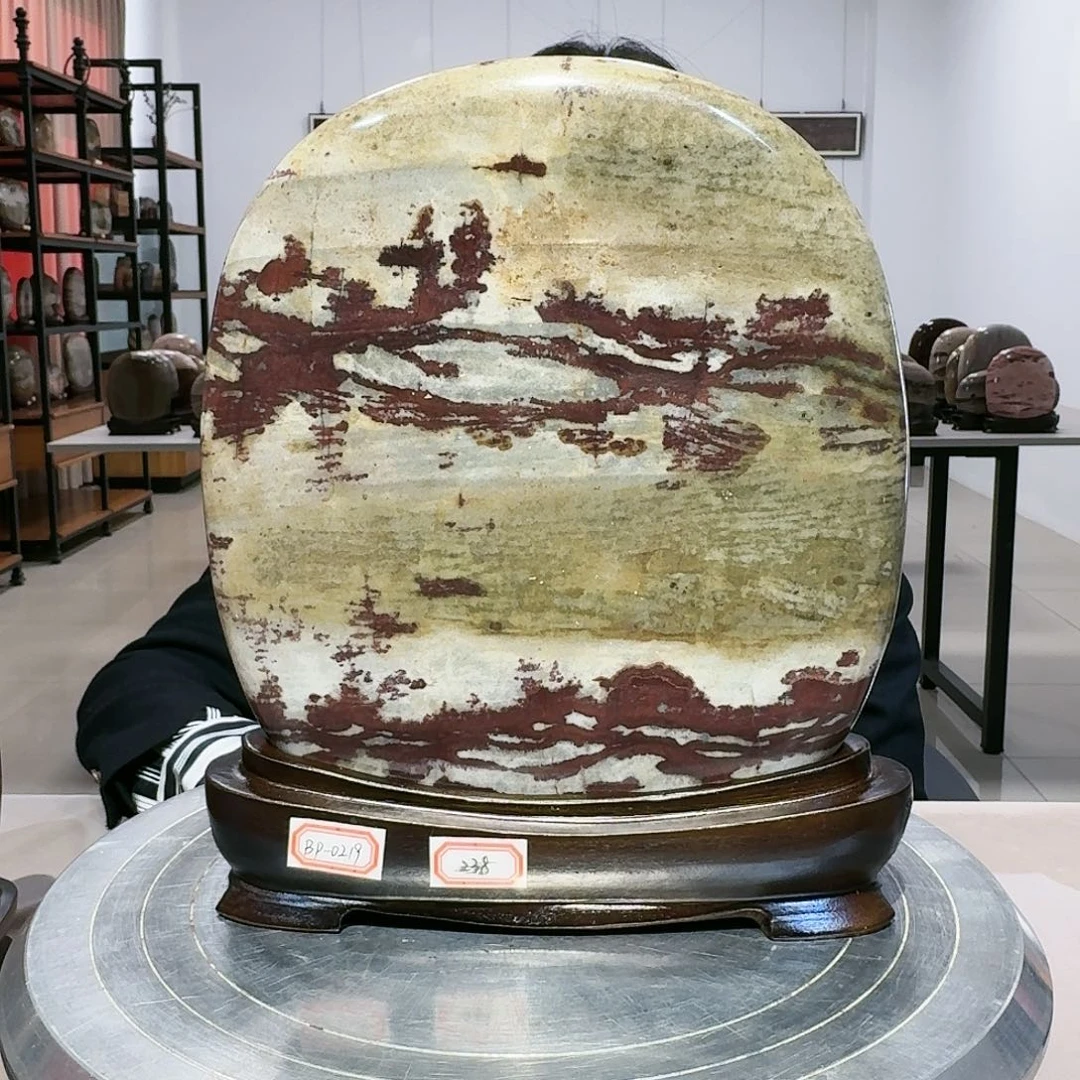 21×24×3 长江画面石摆件