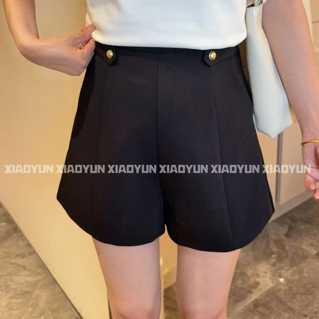 金扣西装短裤 小允姐姐2025新款时尚气质高级金扣西装短裤