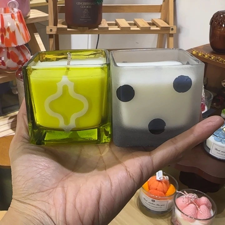 手工蜡艺两杯香薰蜡烛