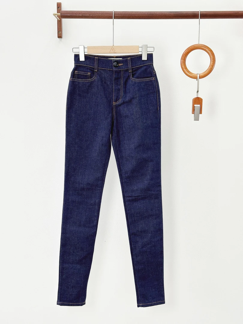 未使用 FENDI/芬迪 芬迪 女士深蓝色紧身高腰显瘦休闲牛仔裤