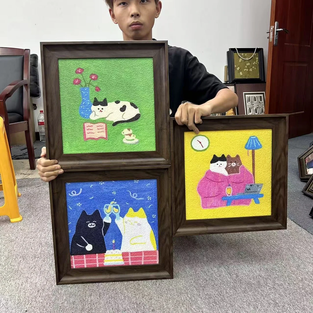 卡通多巴胺萌宠主题创意摆画适用于电视柜斗柜装饰403