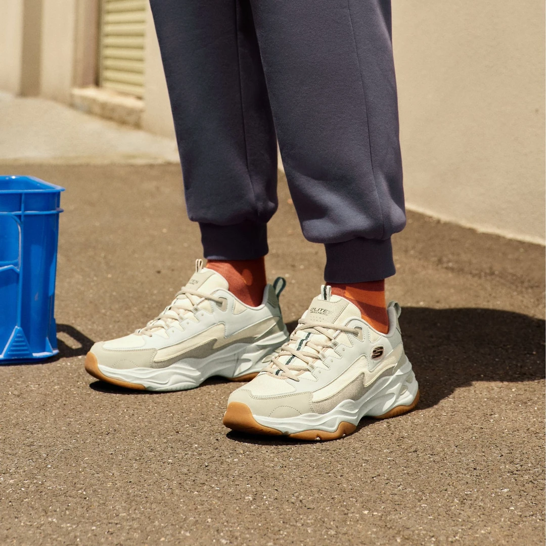SKECHERS/斯凯奇奶茶熊新品男闪电熊猫鞋复古休闲鞋