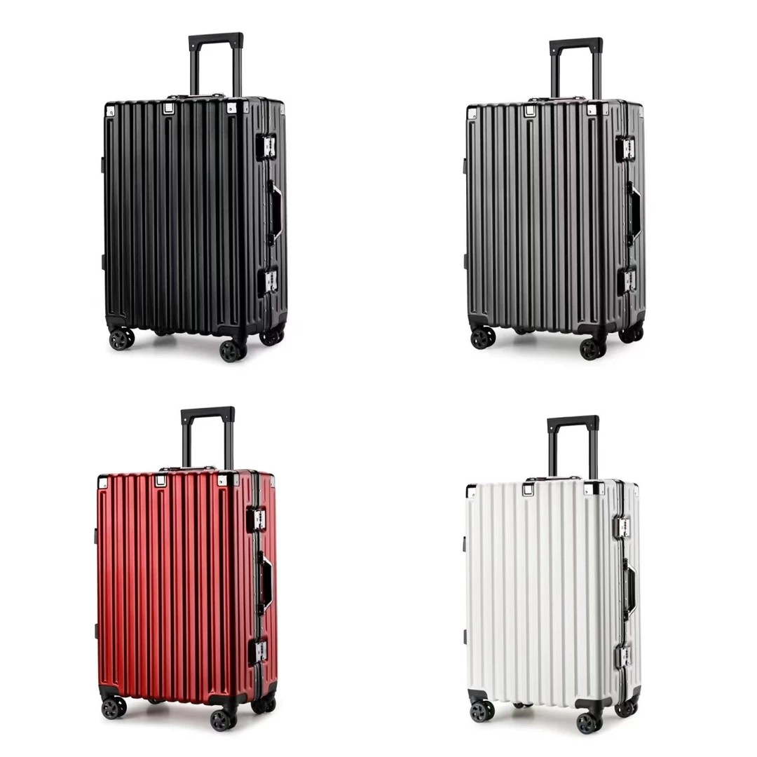 旅行箱大容量铝框密码箱万向轮行李箱20寸可登机行李箱