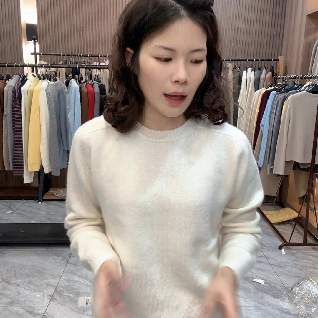 山羊绒超好看圆领三百克福利