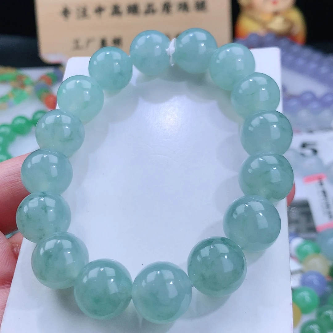 翡翠手链未镶嵌卡13mm