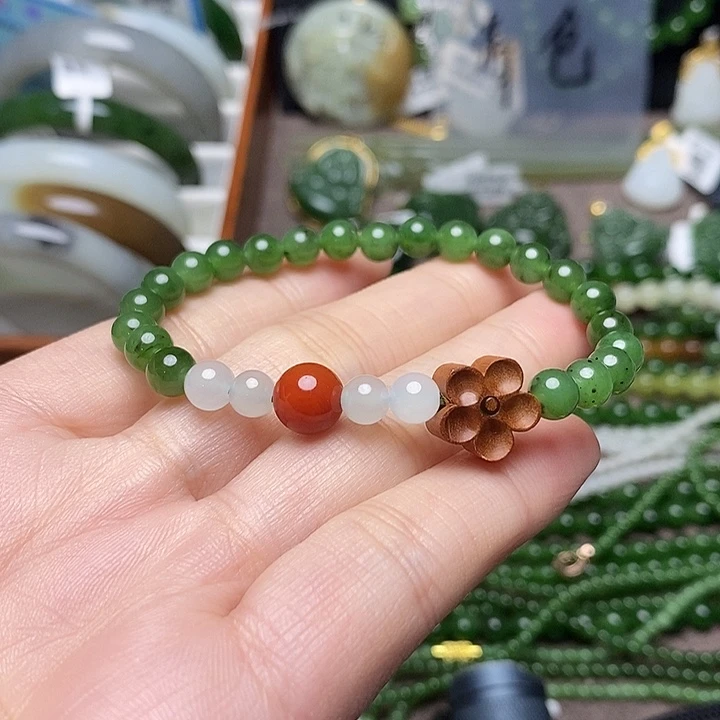 和田玉未镶嵌手链