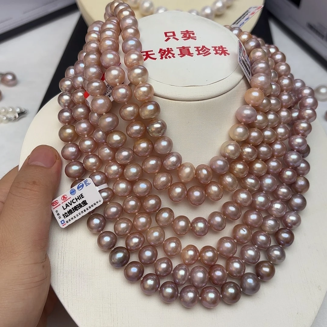 淡水珍珠未镶嵌颈饰多样性发一无核9-11mm
