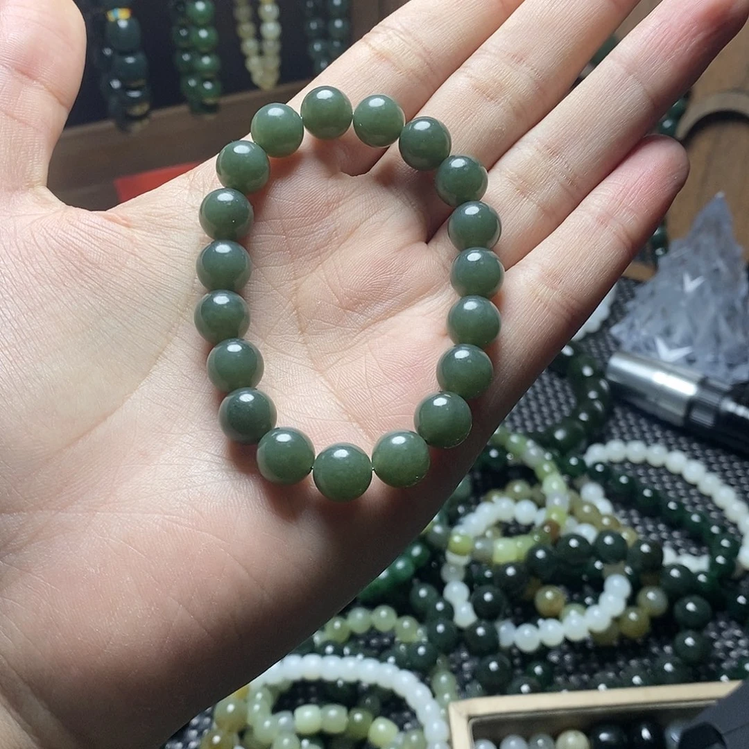 和田玉未镶嵌手串11