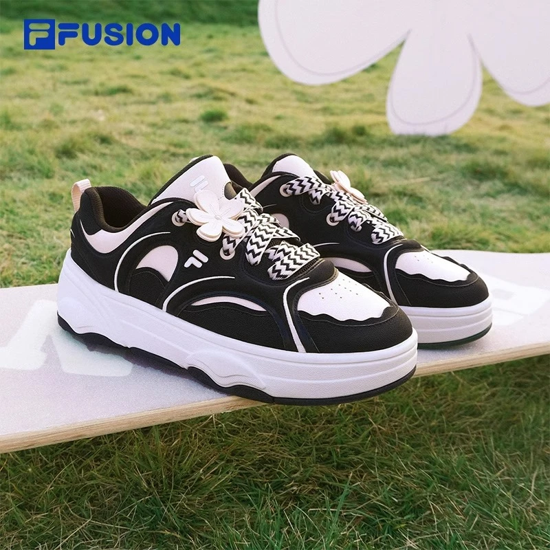 FUSION斐乐潮牌女鞋新款皮面舞板鞋时尚休闲板鞋百搭&T12W512308F