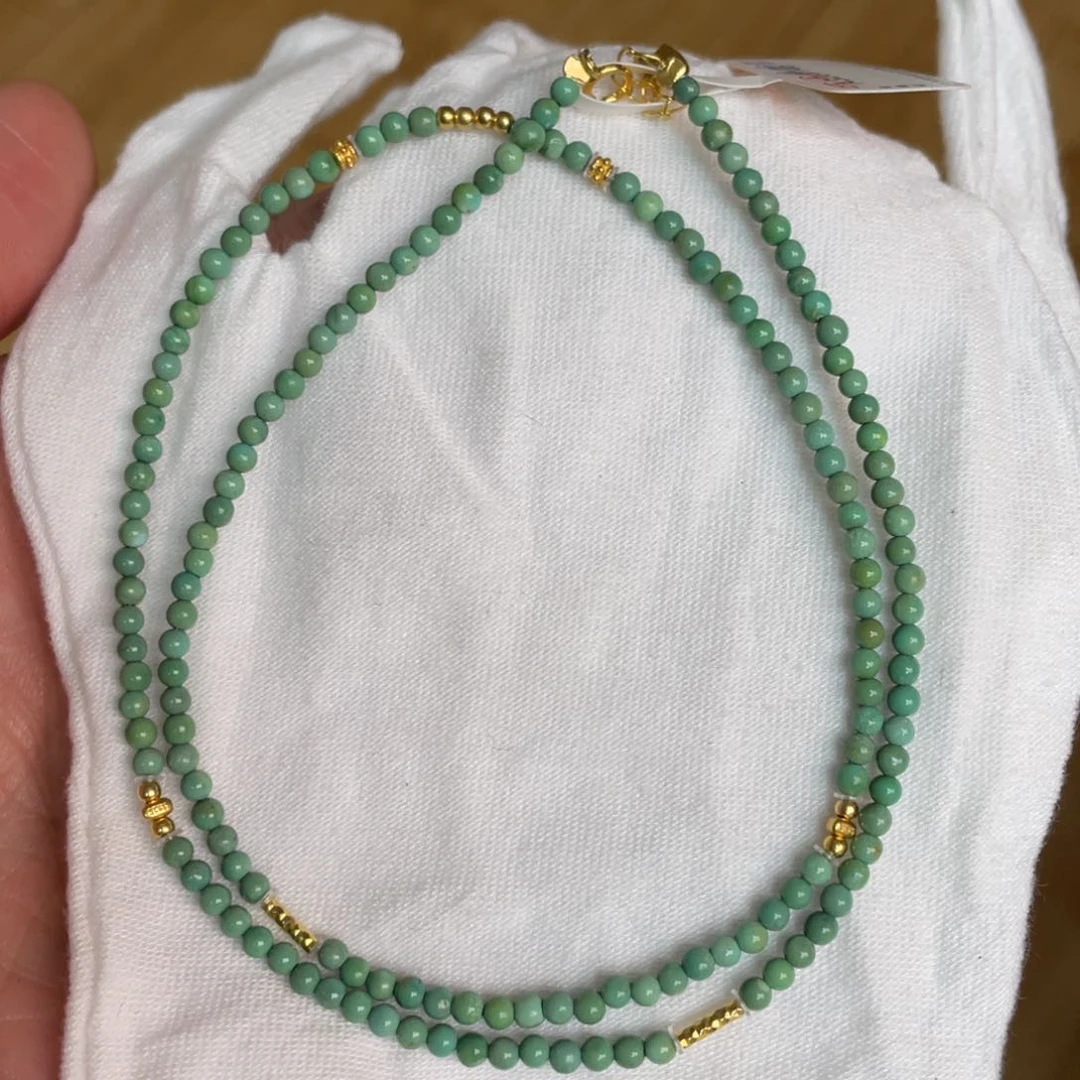 银S925镶嵌绿松石颈饰