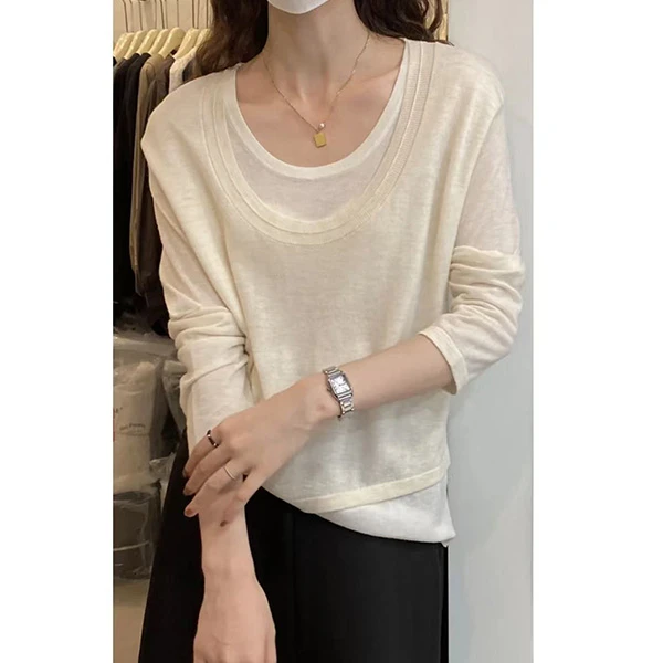 32.8绵羊毛~长袖宽松日常穿搭显瘦针织上衣 5153