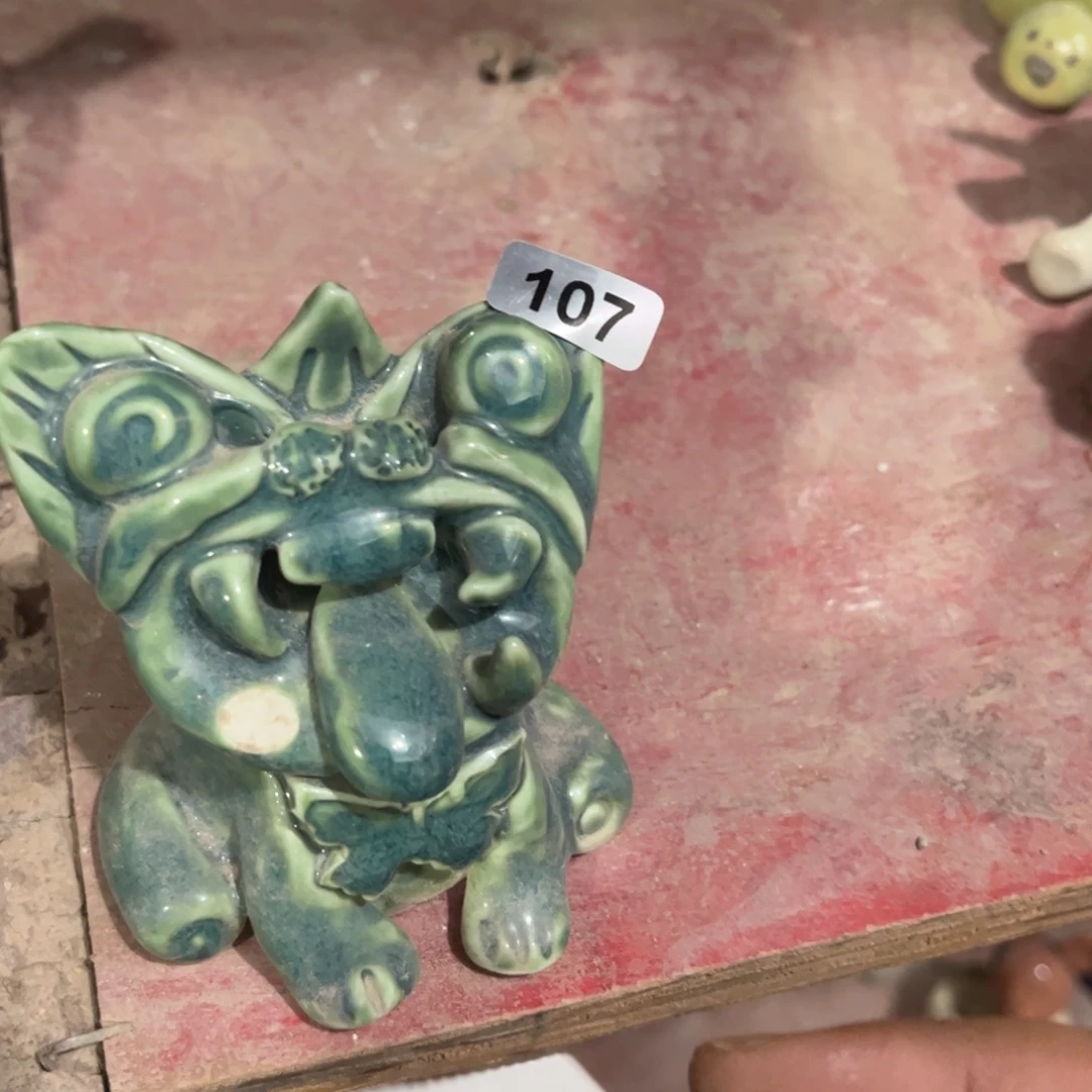 摆件纯手工抽象陶瓷摆件微瑕107