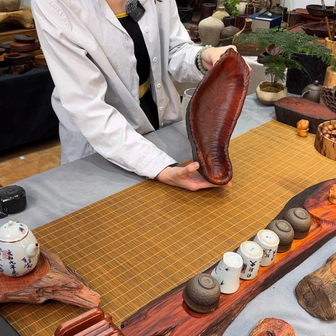 缅甸花梨木随形果盘