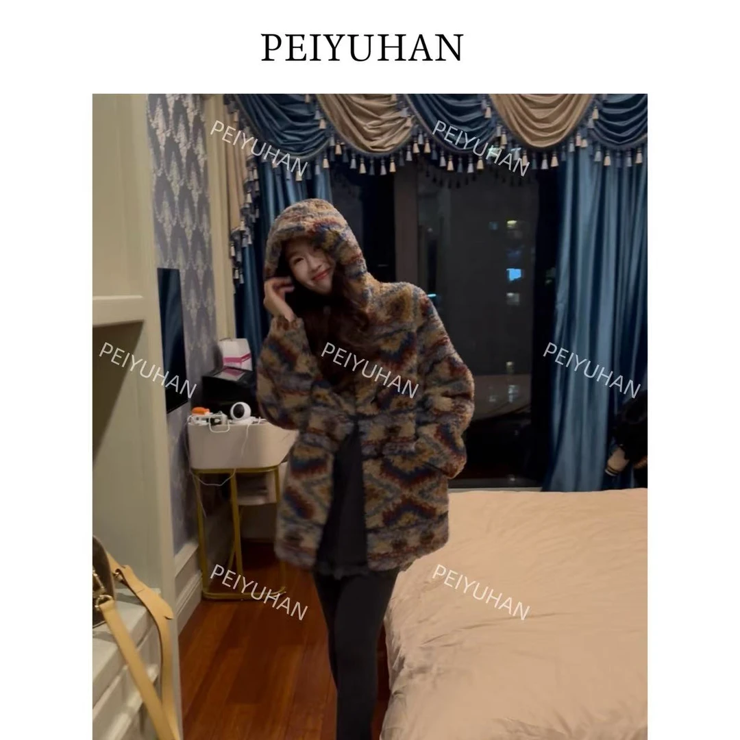 PEIERNA佩佩PC 【费尔岛连帽毛毛外套】100全羊毛外套S2036 6126177
