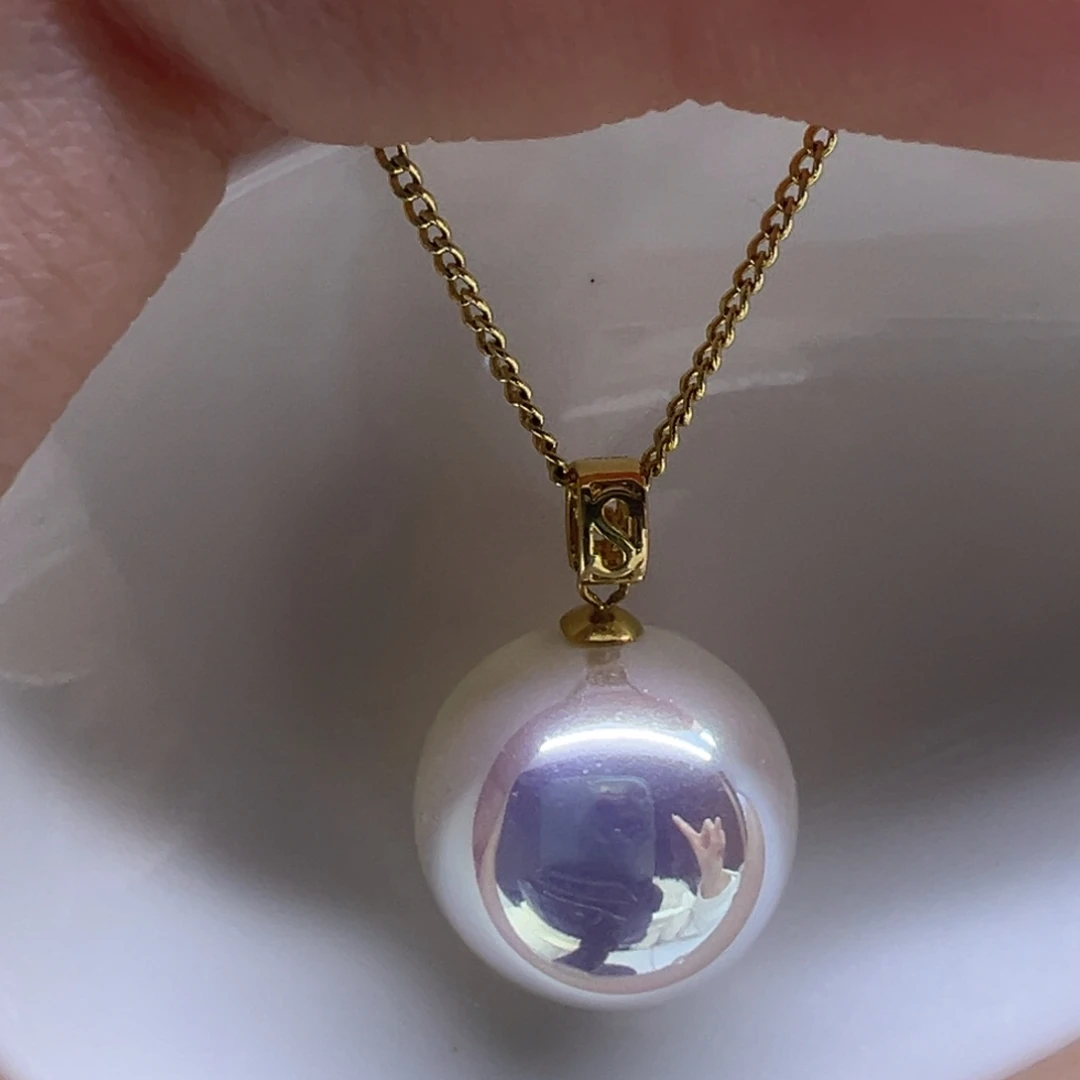 18K金镶嵌吊坠(赠链)淡水珍珠