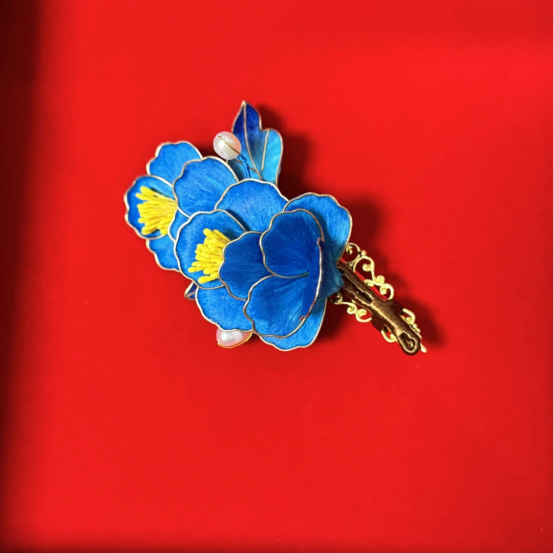 【孔雀蓝】 手工个性边夹