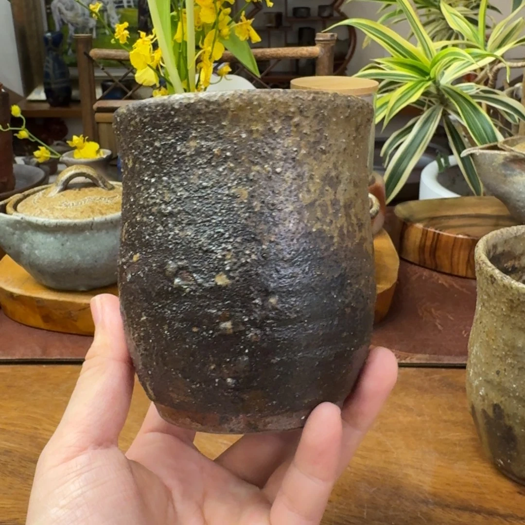 藤原章备前烧汤吞福利一口价