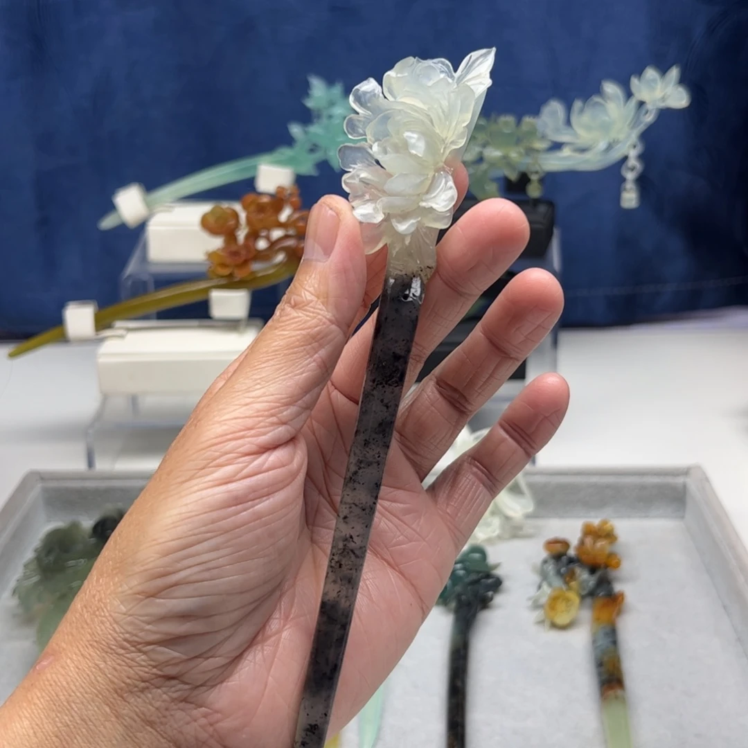 岫玉未镶嵌福利发簪