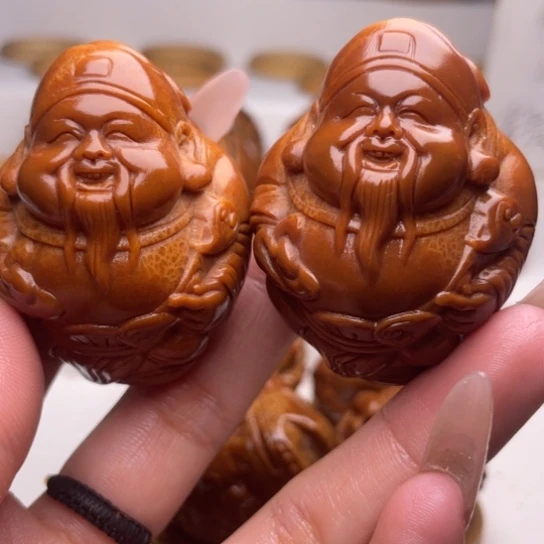 橄榄核手串/手链财神一对