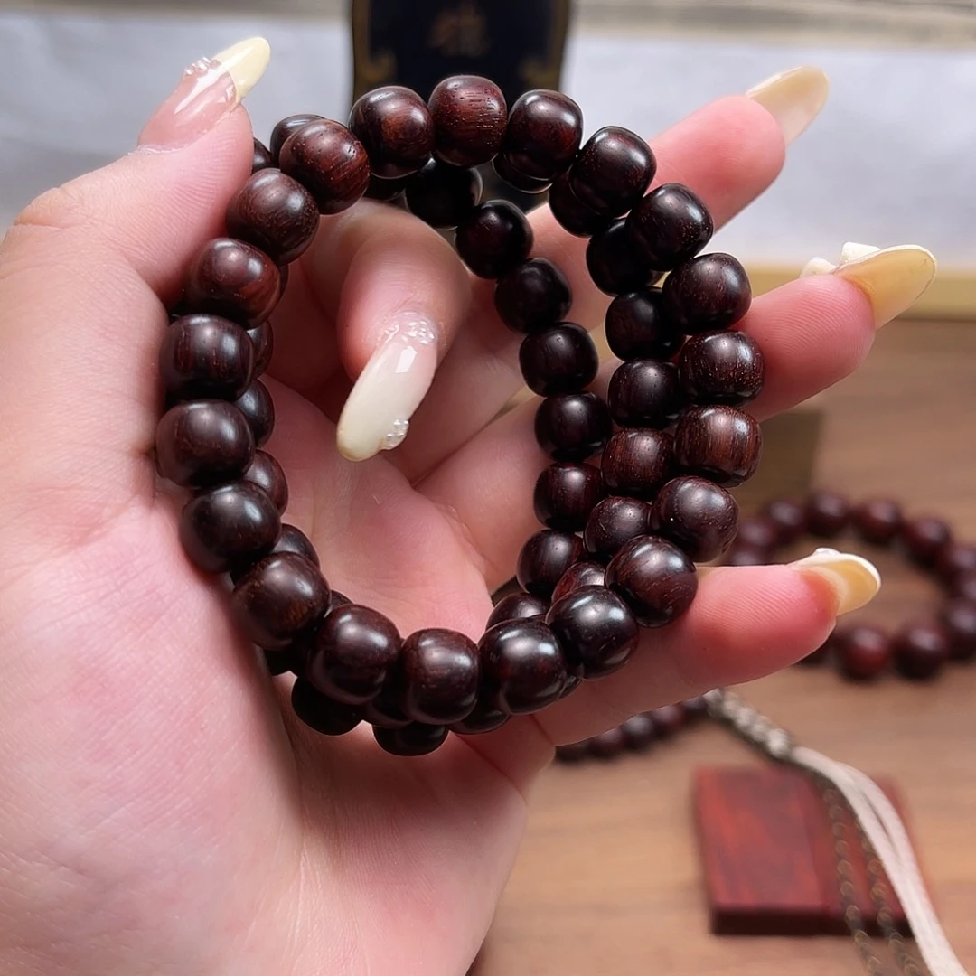 城***春小叶紫檀手串/手链9*10老型108