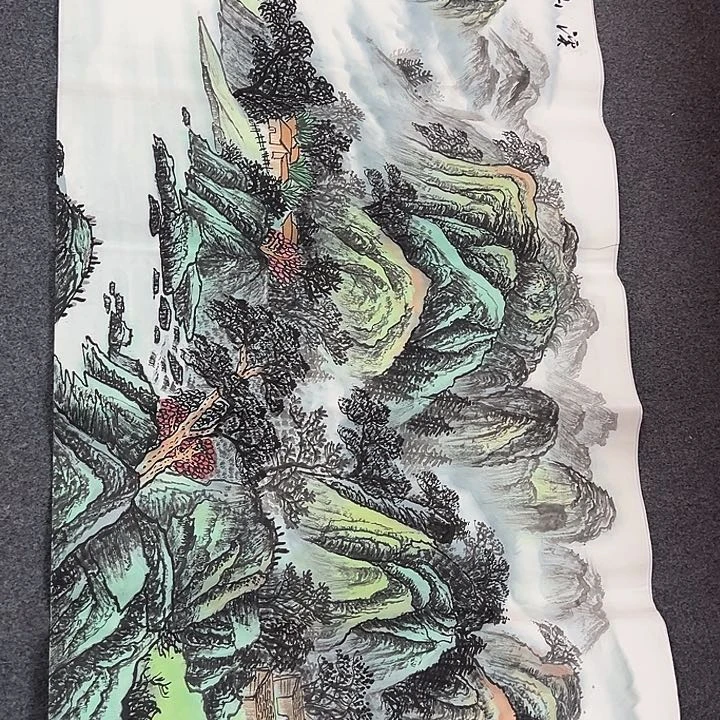 竖款晚上好呀！山水作品欣赏吧……