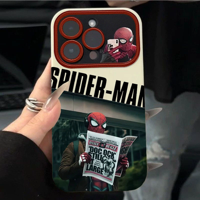 潮牌蜘蛛侠适用于苹果15promax手机壳iPhone1413漫威12防摔11男xr
