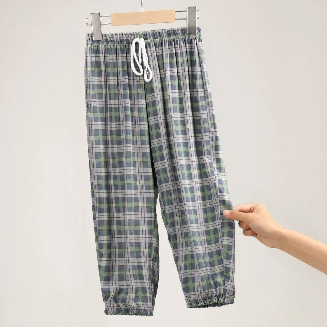 531393儿童防蚊裤冰丝女童夏季薄款男童裤子大童灯笼运动青筠格