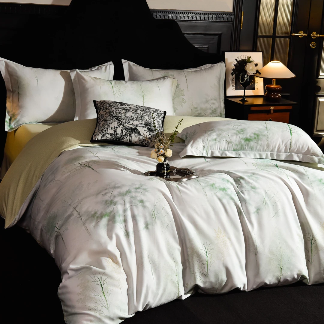 【活动中】天丝棉京墨 温感丝滑四件套亲肤裸睡床品 四件套