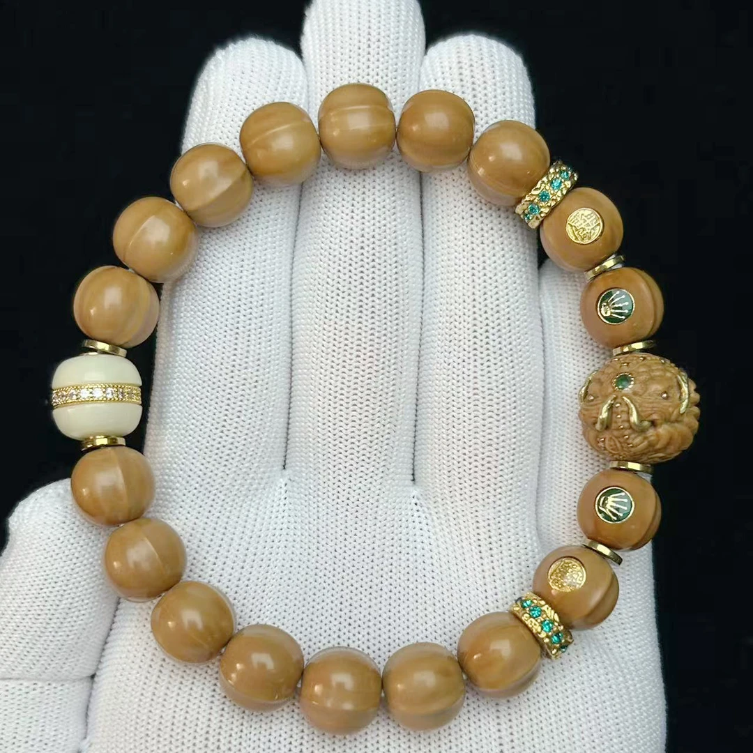 【鲨鱼背手串】猴头核桃原生态雕刻 精工精卡 毕业级 尺寸11mm左右