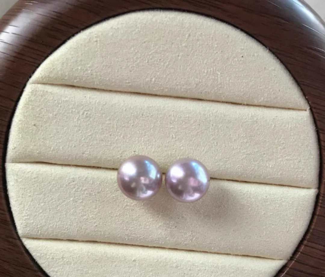 淡水珍珠耳钉（发二）气质 (赠蚌）